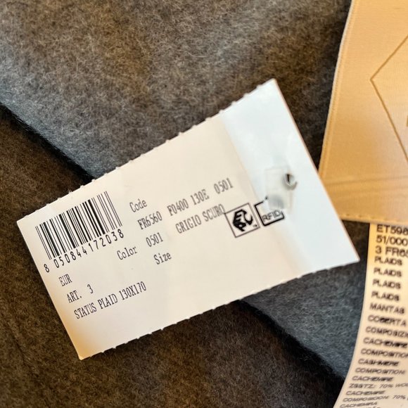 SOLD ~ NWT - Frette Wool Throw - Picture 2 of 3